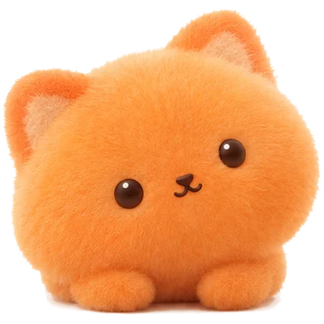 橙色毛绒小猫小咪